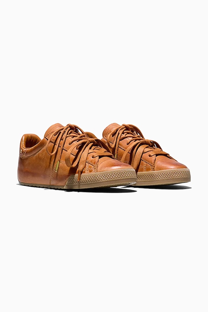 Converse Chuck Taylor Lo sneakersy skórzane A20116C pomarańczowy AW26