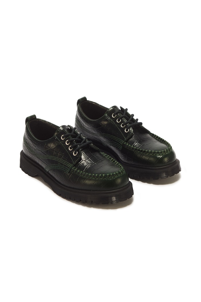 Dr. Martens Lowell półbuty skórzane DM43578300 zielony AW26