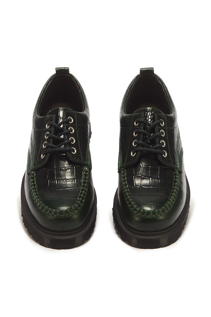 Lowell półbuty skórzane Dr. Martens DM43578300 zielony