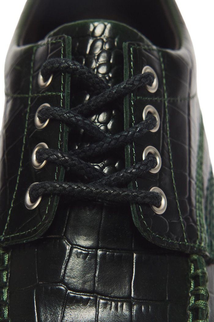 Lowell półbuty skórzane Dr. Martens zielony DM43578300