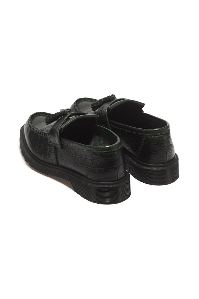 Obuwie Dr. Martens Adrian Croc mokasyny skórzane DM43188300 zielony