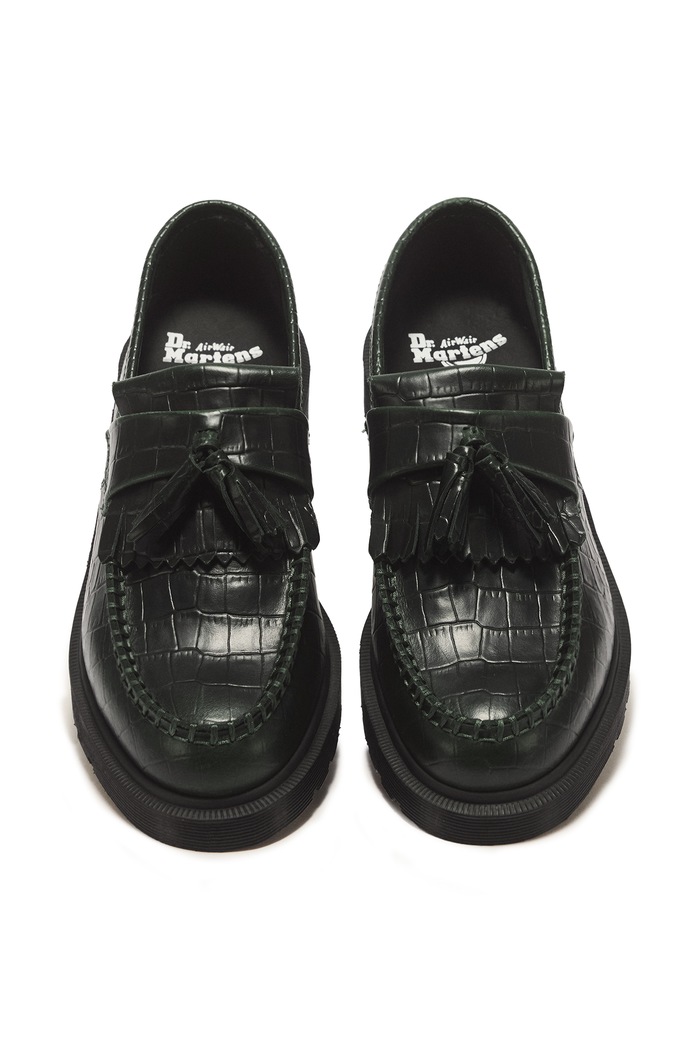 Adrian Croc mokasyny skórzane Dr. Martens DM43188300 zielony