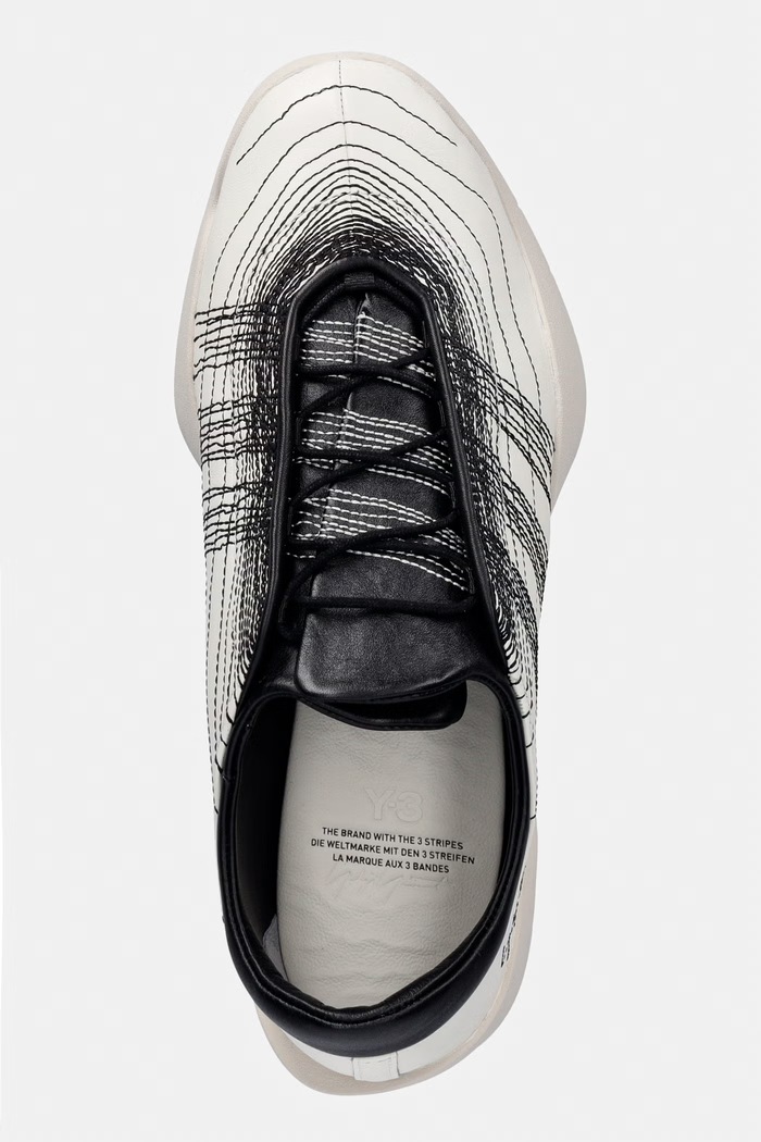 Y-3 REGU EMBROIDERY sneakersy skórzane beżowy KI7813
