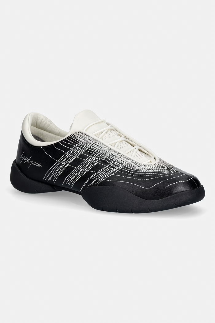 Y-3 REGU EMBROIDERY sneakersy skórzane czarny KH9347