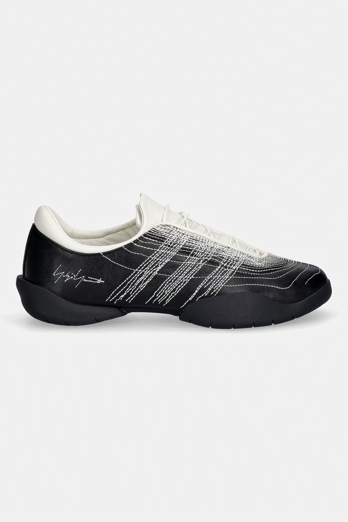 Y-3 REGU EMBROIDERY sneakersy skórzane KH9347 czarny AW26