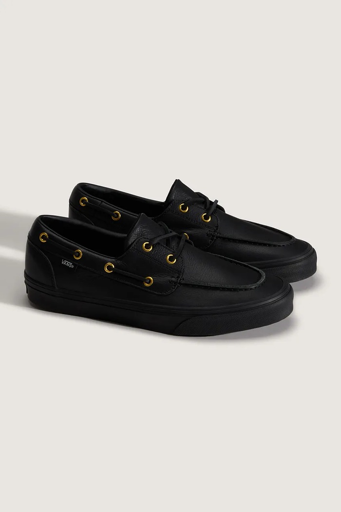 Vans 2-Eyelet Boat Shoe tenisky kožené VN000Z11CJK1 čierna AW26