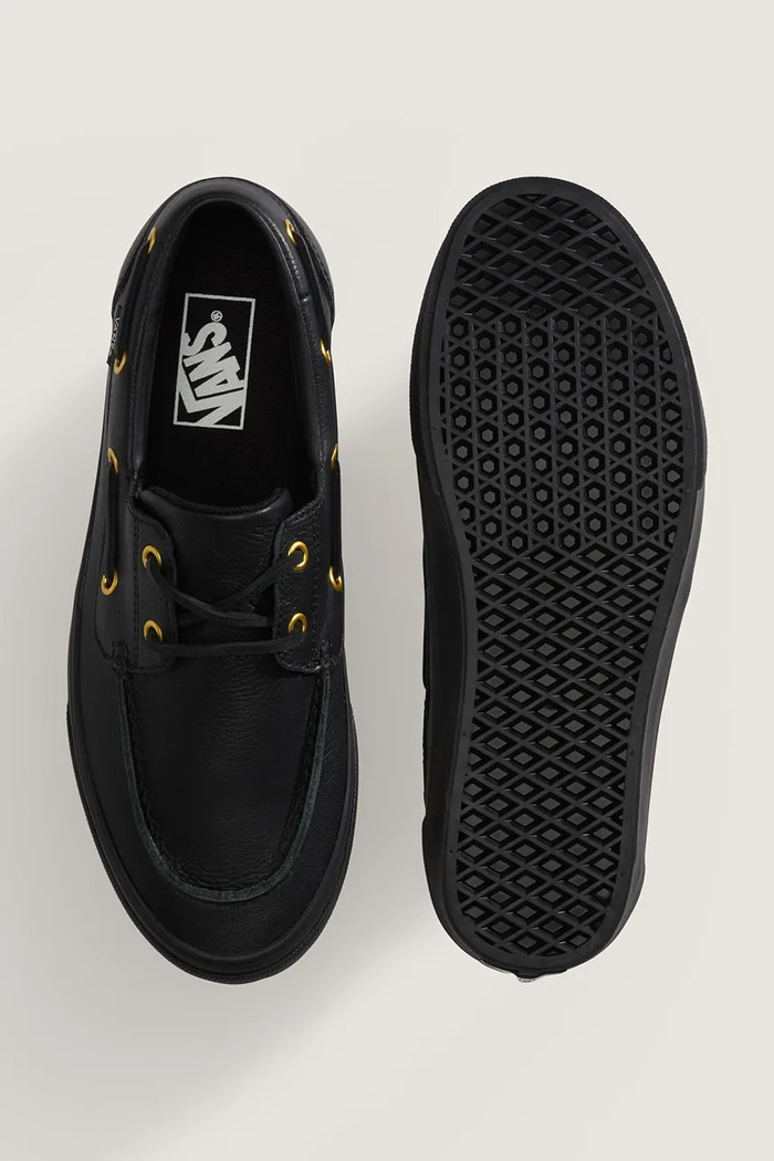 Vans 2-Eyelet Boat Shoe tenisky kožené čierna VN000Z11CJK1