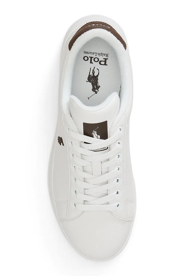Obutev Polo Ralph Lauren Hrt Crt III superge usnjene 809P15745003.100 bela