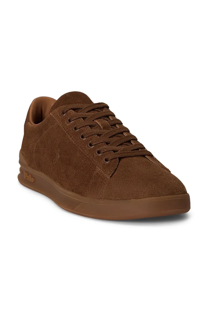 Polo Ralph Lauren Hrt Crt III tenisice za žene od brušene kože 809P15744003.200 smeđa AW26