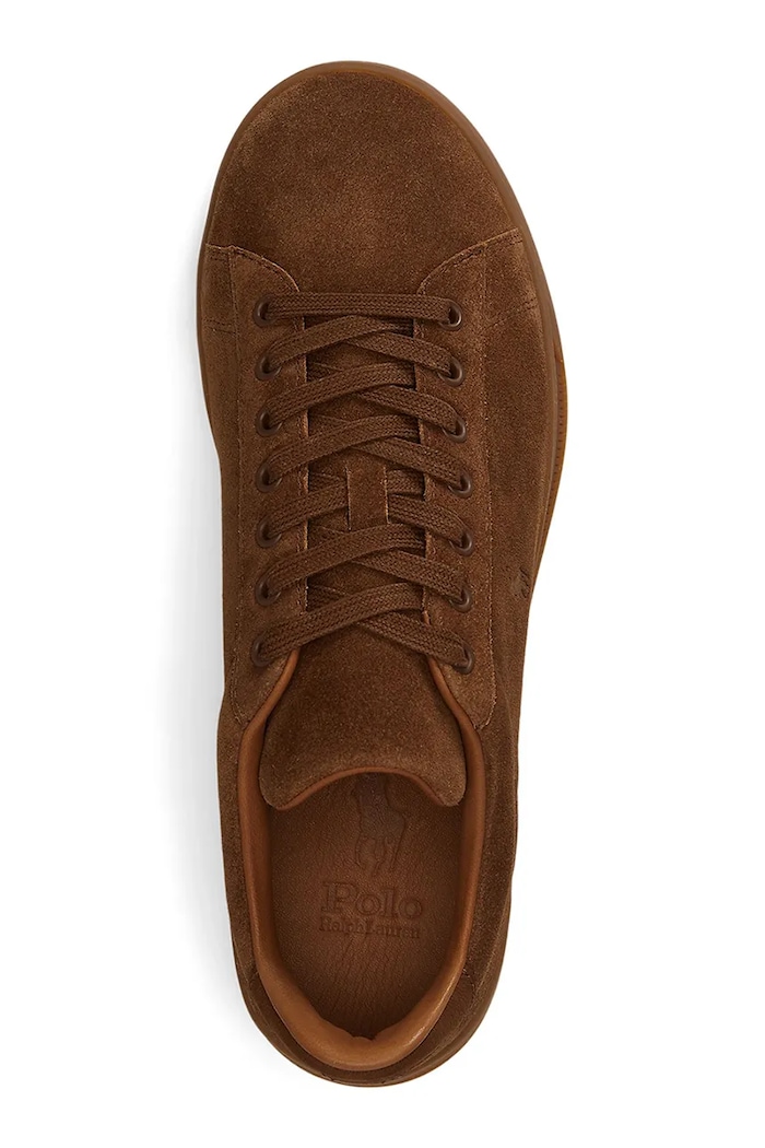 Obuća Polo Ralph Lauren Hrt Crt III tenisice za žene od brušene kože 809P15744003.200 smeđa