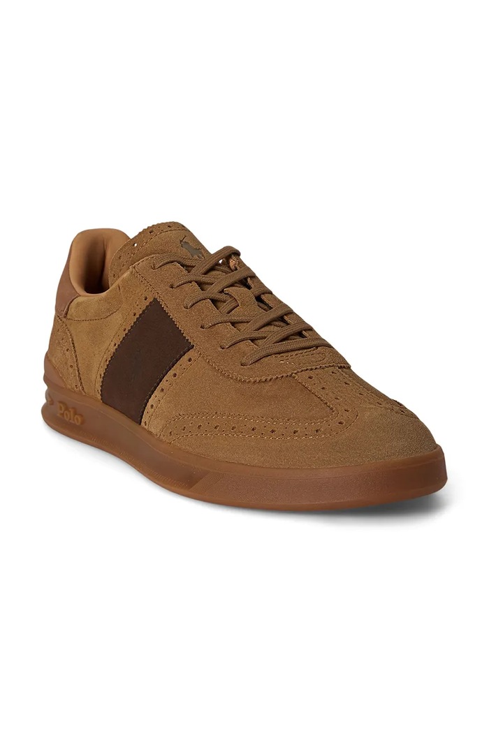 Polo Ralph Lauren Hrt Aera Bro sneakers σουέτ 809P15728001.270 καφέ AW26