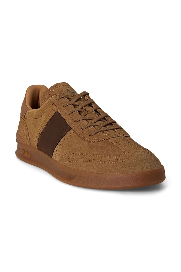 Polo Ralph Lauren Hrt Aera Bro sneakers σουέτ 809P15728001.270 καφέ AW26