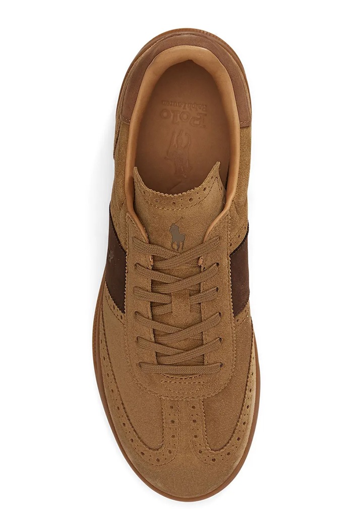 Παπούτσια Polo Ralph Lauren Hrt Aera Bro sneakers σουέτ 809P15728001.270 καφέ