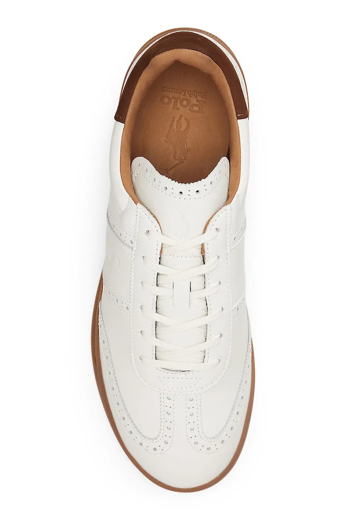 Hrt Aera Bro sneakers dámske kožené Polo Ralph Lauren 809P15727001.100 biela