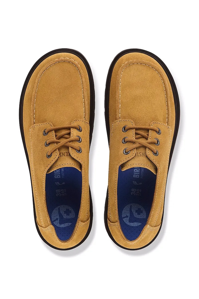 Birkenstock Polobotky semišové Highwood Moc Lace Suede Leather 1033193. hnědá