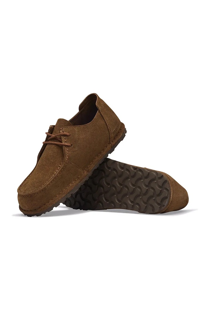 Birkenstock Polobotky semišové Utti Lace Suede Leather hnědá 1033136
