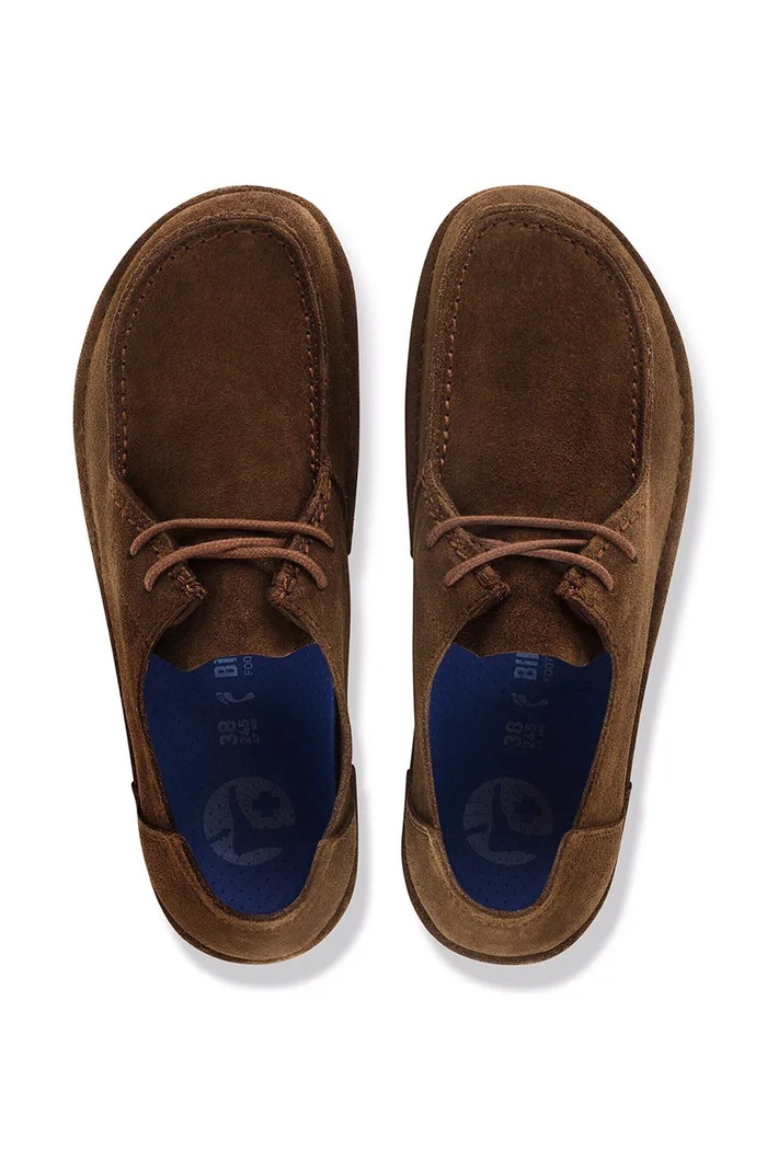 Birkenstock Polobotky semišové Utti Lace Suede Leather 1033136 hnědá