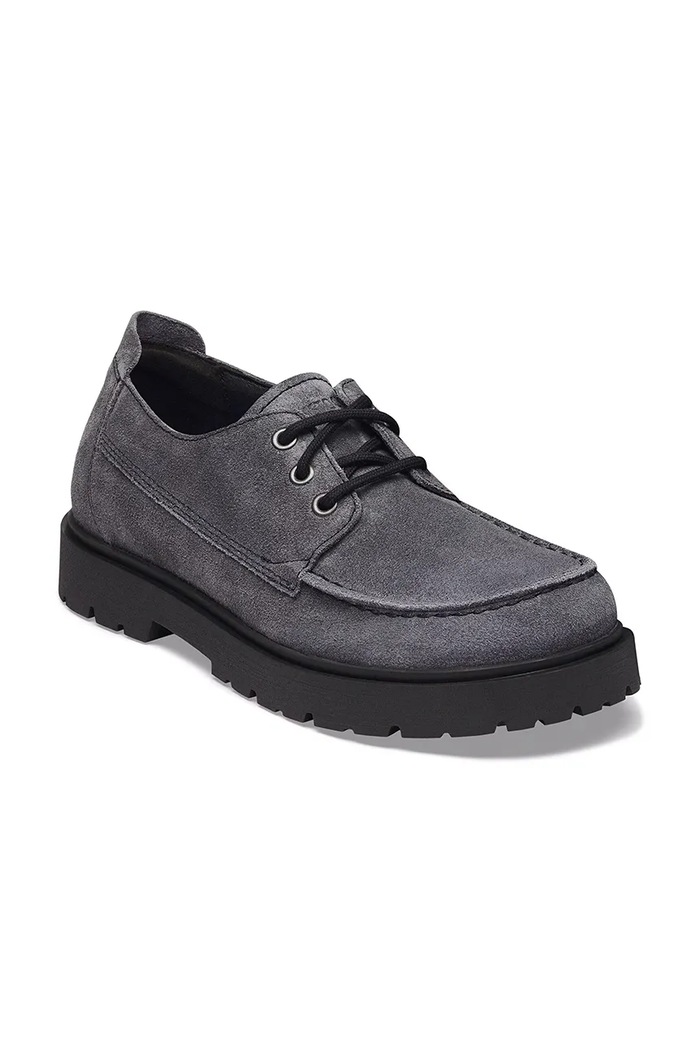 Birkenstock poltopánky semišové Highwood Moc Lace Suede Leather 1032701 sivá AW26