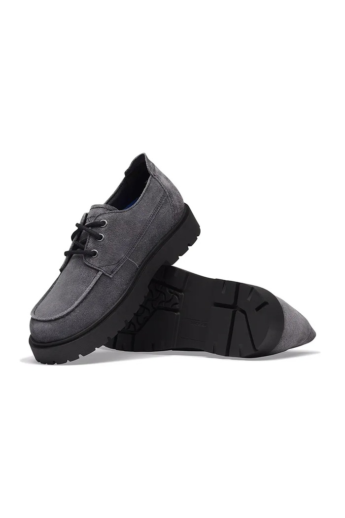 Birkenstock poltopánky semišové Highwood Moc Lace Suede Leather sivá 1032701