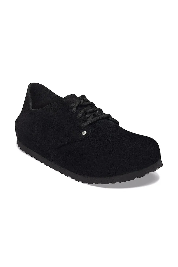Birkenstock Półbuty zamszowe Maine Suede Leather 1032841 czarny AW26