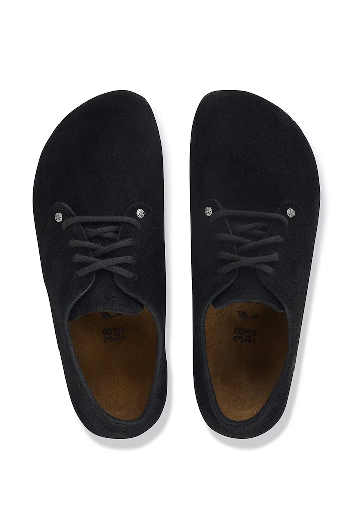 Półbuty zamszowe Maine Suede Leather Birkenstock czarny 1032841