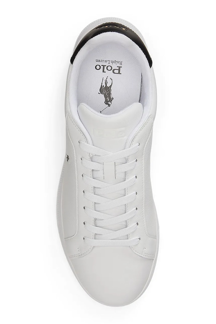 Obuv Polo Ralph Lauren Hrt Crt Sig tenisky kožené 809P13083001.100 biela
