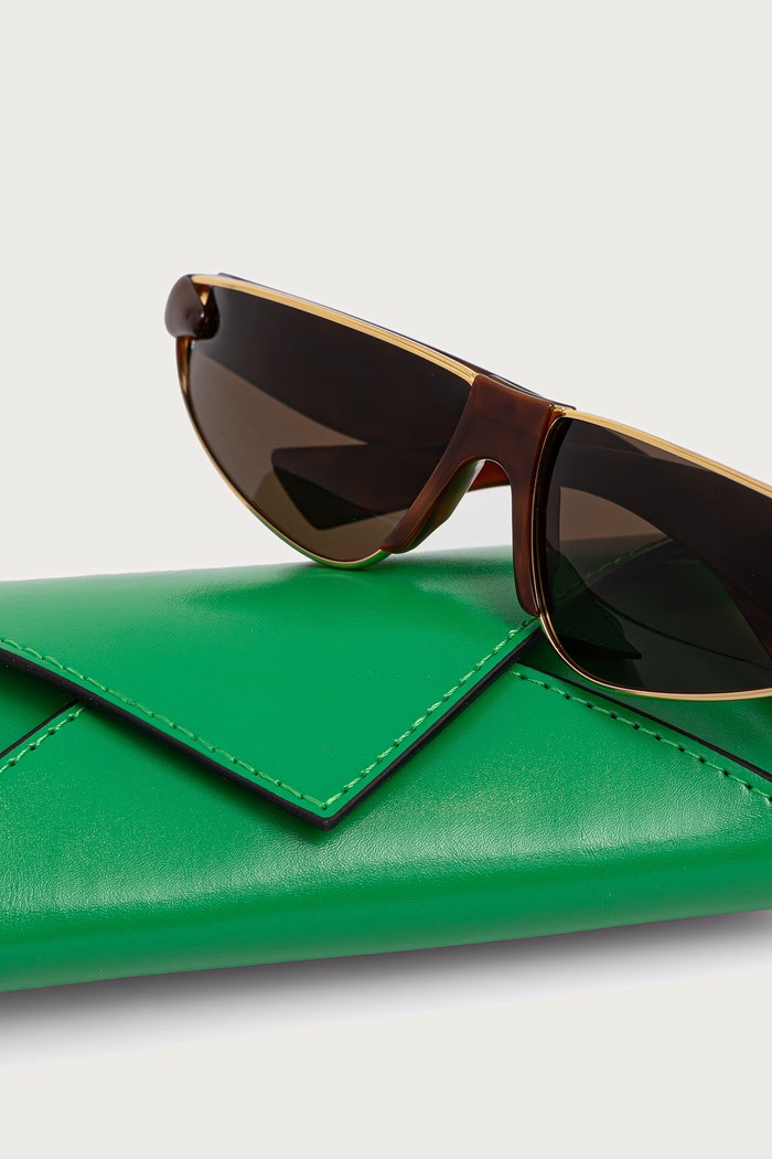 Okulary przeciwsłoneczne damskie Bottega Veneta BV1523S brązowy