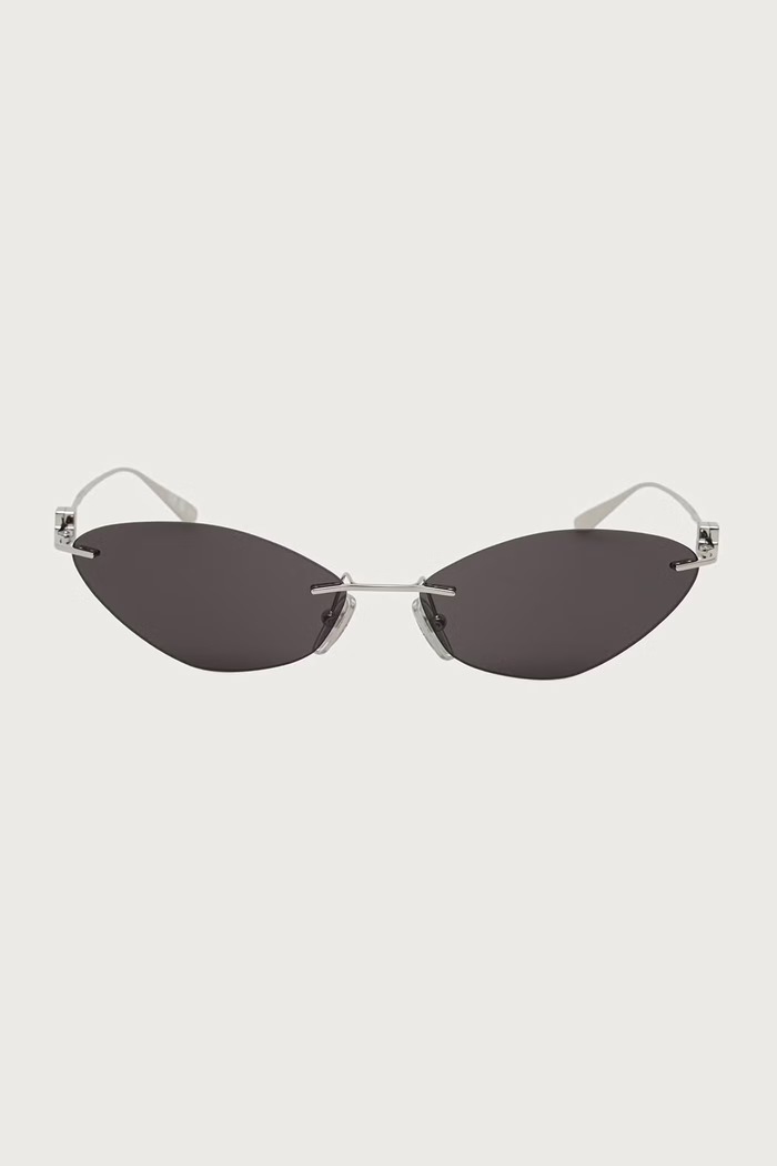 Balenciaga Okulary przeciwsłoneczne damskie BB0536S srebrny AW26