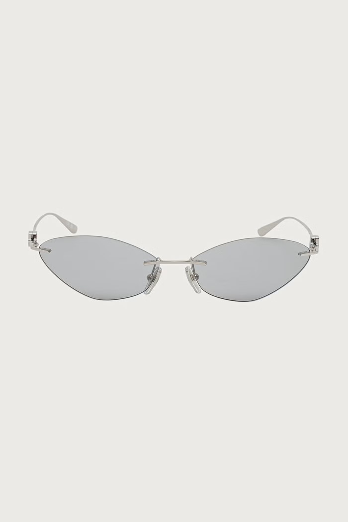 Balenciaga Okulary przeciwsłoneczne damskie BB0536S srebrny AW26