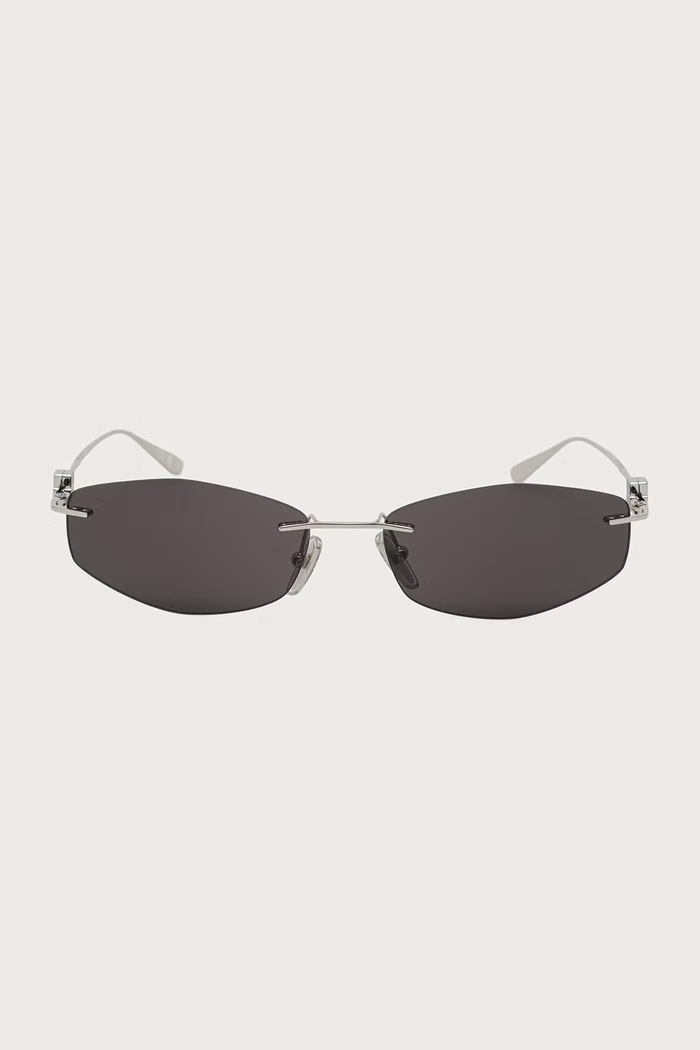 Balenciaga Okulary przeciwsłoneczne damskie BB0535S srebrny AW26