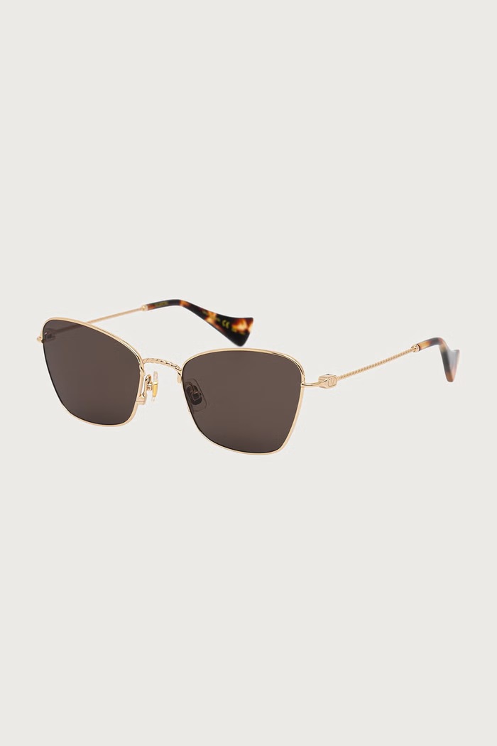 Valentino Eyewear Okulary przeciwsłoneczne kocie oczy damskie złoty VG0063S