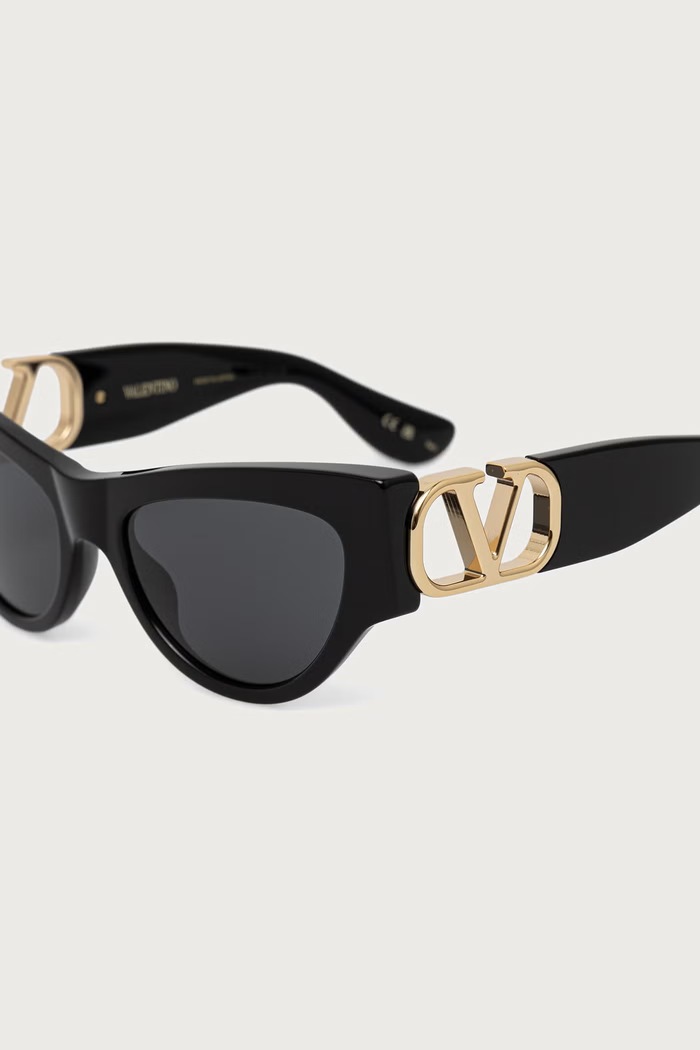 Akcesoria Valentino Eyewear Okulary przeciwsłoneczne kocie oczy damskie VG0053S czarny