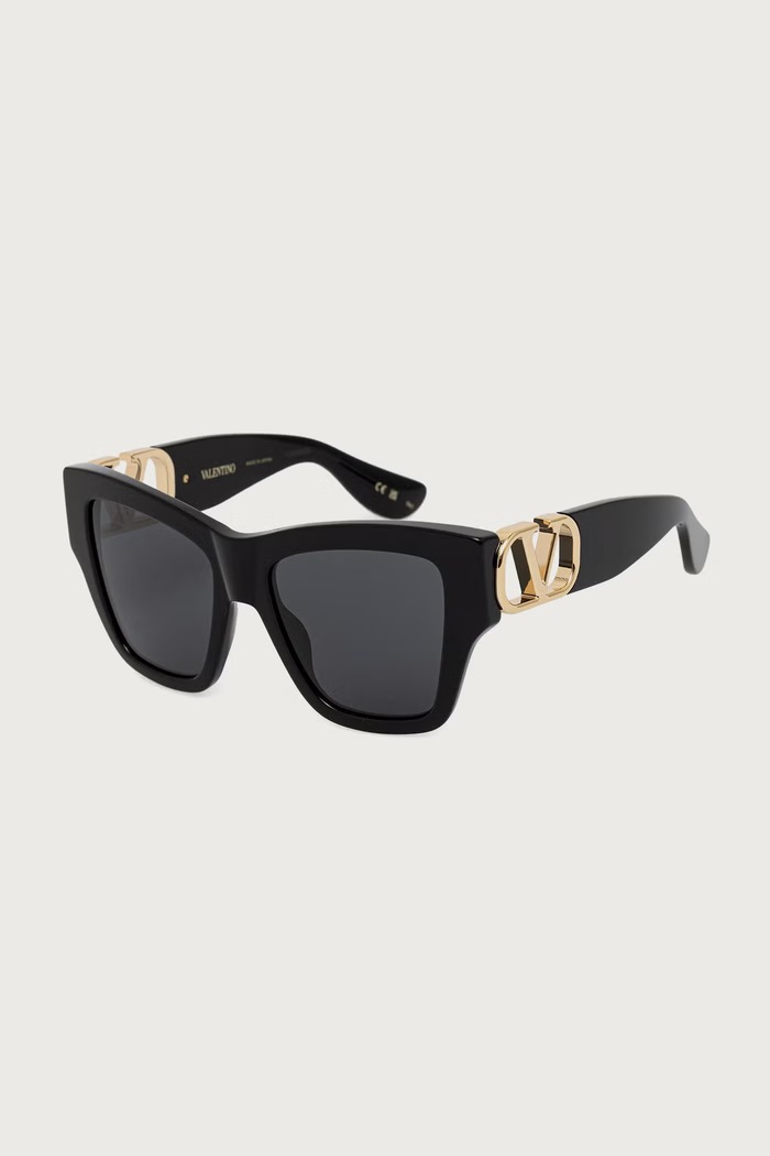 Valentino Eyewear Okulary przeciwsłoneczne kocie oczy damskie czarny VG0052S