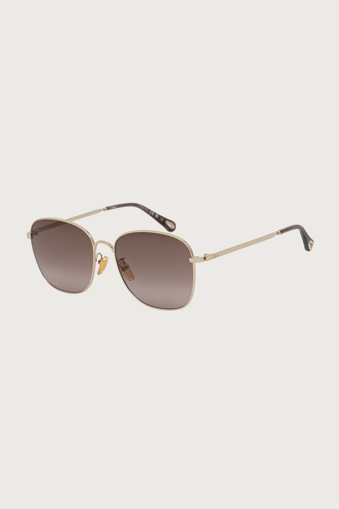 Chloe Okulary przeciwsłoneczne kwadratowe damskie złoty CH0407SK
