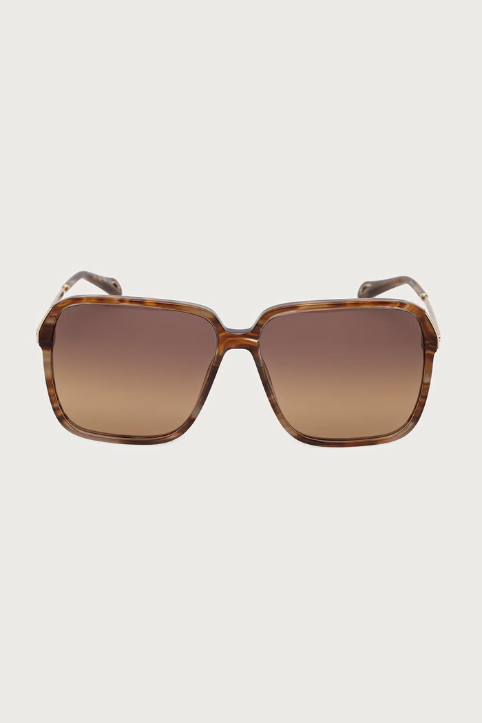 Chloe Okulary przeciwsłoneczne kwadratowe damskie CH0405S brązowy AW26