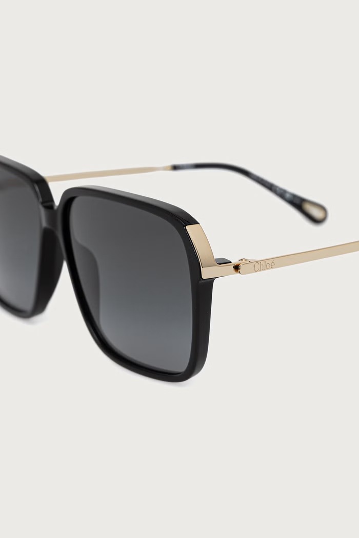 Akcesoria Chloe Okulary przeciwsłoneczne kwadratowe damskie CH0405S czarny