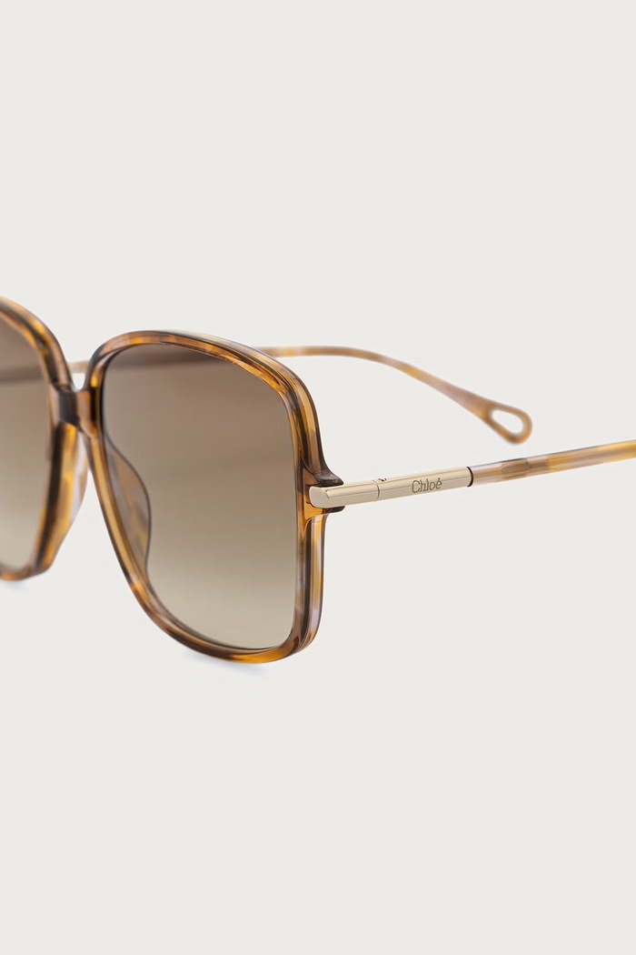 Akcesoria Chloe Okulary przeciwsłoneczne kwadratowe damskie CH0396S żółty