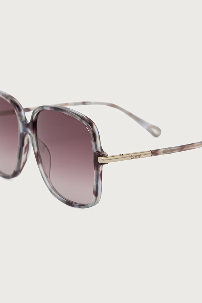 Akcesoria Chloe Okulary przeciwsłoneczne kwadratowe damskie CH0396S bordowy