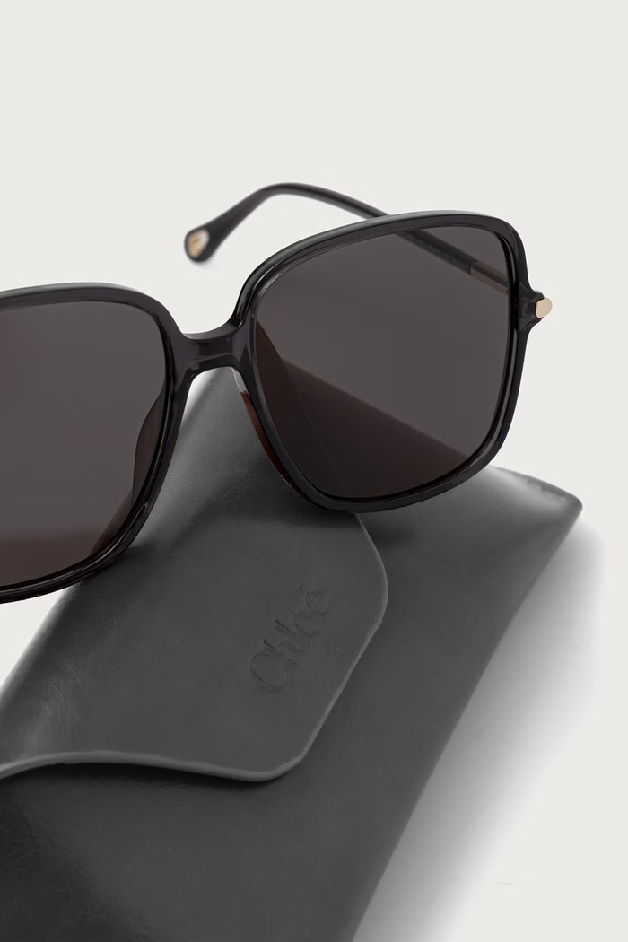 Okulary przeciwsłoneczne kwadratowe damskie Chloe CH0396S szary