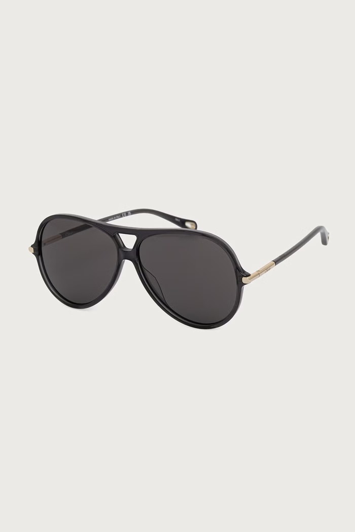 Chloe Okulary przeciwsłoneczne pilotki damskie szary CH0395S