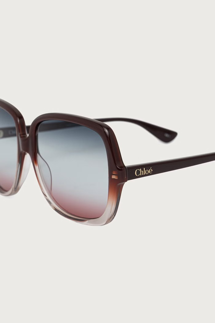 Akcesoria Chloe Okulary przeciwsłoneczne kwadratowe damskie CH0388S bordowy