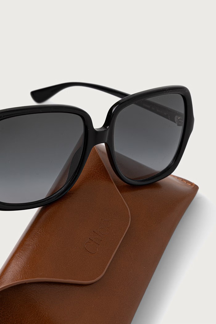 Akcesoria Chloe Okulary przeciwsłoneczne kwadratowe damskie CH0388S czarny