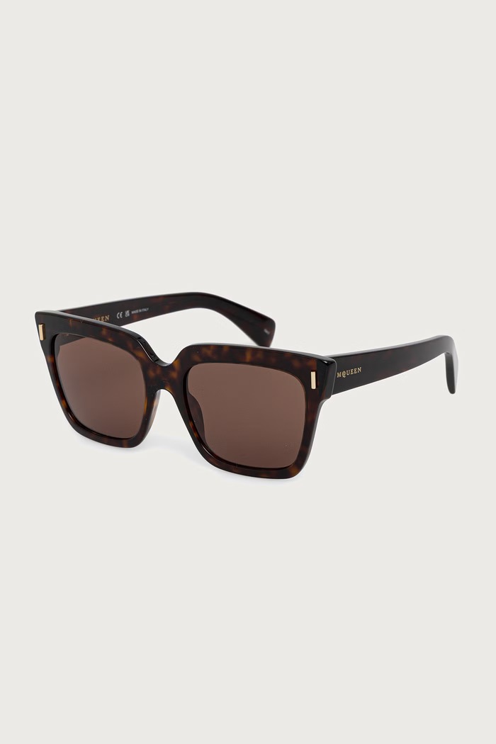 Alexander McQueen Okulary przeciwsłoneczne damskie brązowy AM0583S
