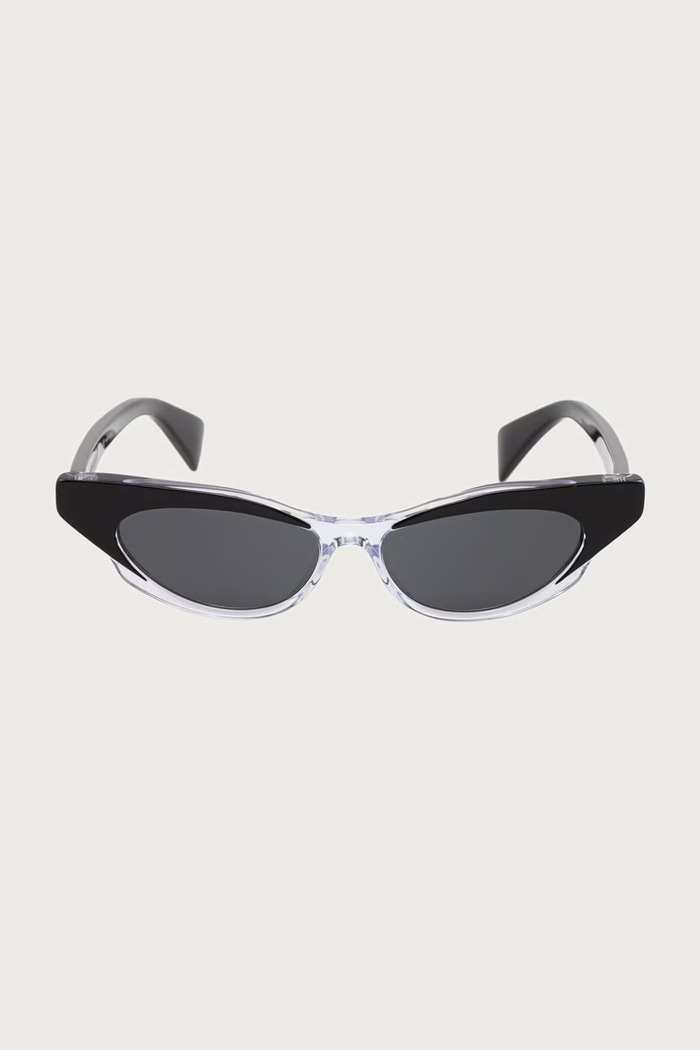 Alexander McQueen Okulary przeciwsłoneczne kocie oczy damskie AM0544S czarny AW26