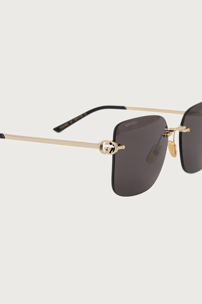Akcesoria Gucci Okulary przeciwsłoneczne kwadratowe damskie GG2229SA złoty