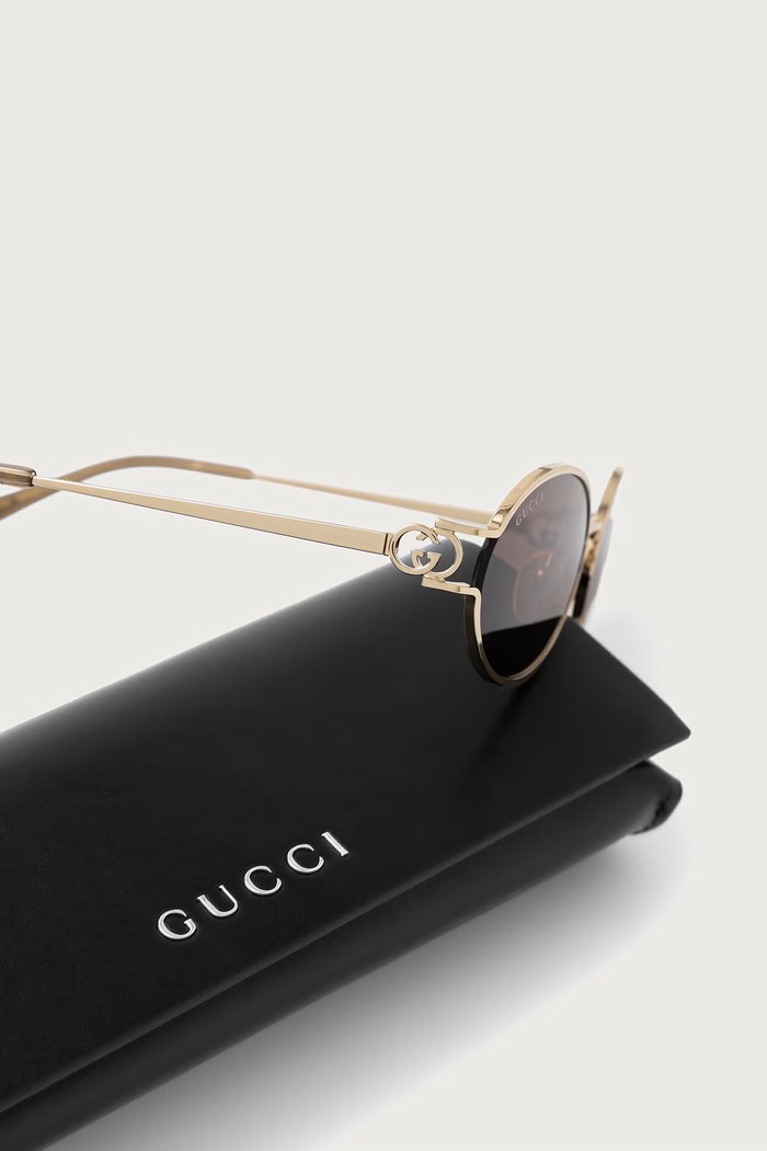 Okulary przeciwsłoneczne damskie Gucci GG2233S złoty
