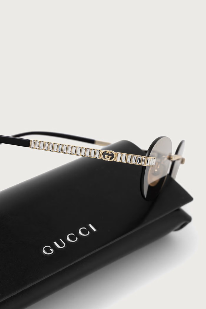 Okulary przeciwsłoneczne damskie Gucci GG2214S złoty