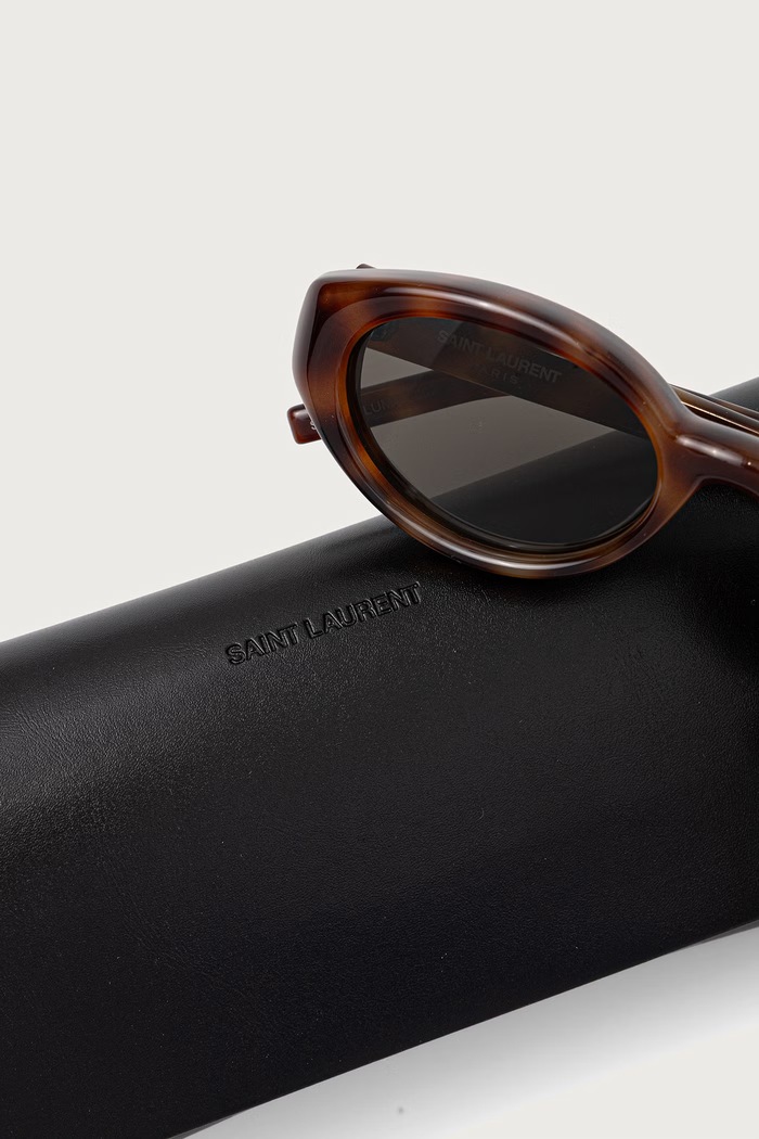 Okulary przeciwsłoneczne damskie Saint Laurent SL.567.PLUMP brązowy