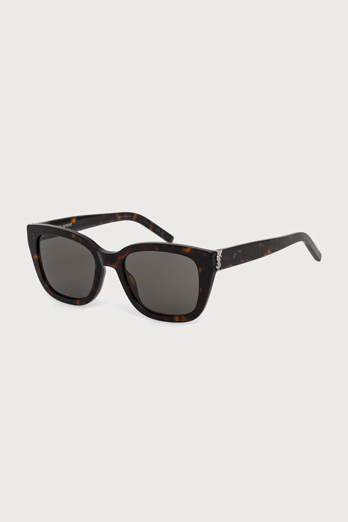 Saint Laurent Okulary przeciwsłoneczne kocie oczy damskie brązowy SL.M176