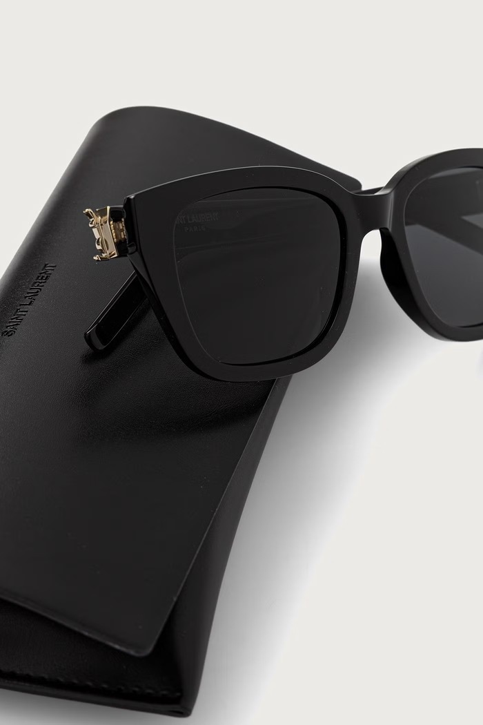 Akcesoria Saint Laurent Okulary przeciwsłoneczne kocie oczy damskie SL.M176 czarny
